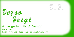 dezso heigl business card